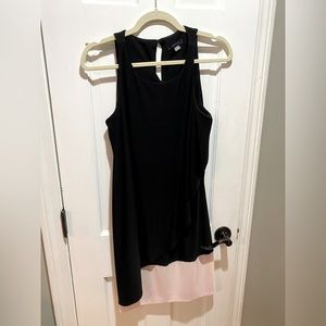 *NWOT* Tommy Hilfiger Asymmetrical Hem Black and Pink Cocktail dress
